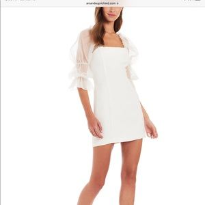 Amanda Uprichard White Tia Mini Dress